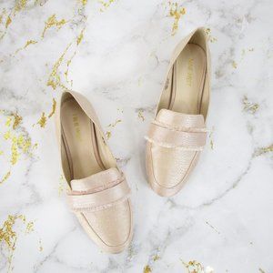 Nine West Blush Champagne Baruti Loafers Flats 6